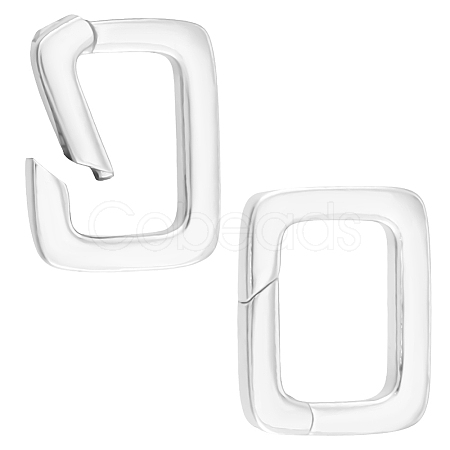 2Pcs 925 Sterling Silver Spring Gate Rings STER-DR0001-13-1