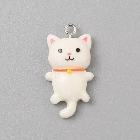 Opaque Resin Cat Pendants LS-CRES-TAC0010-07D-1