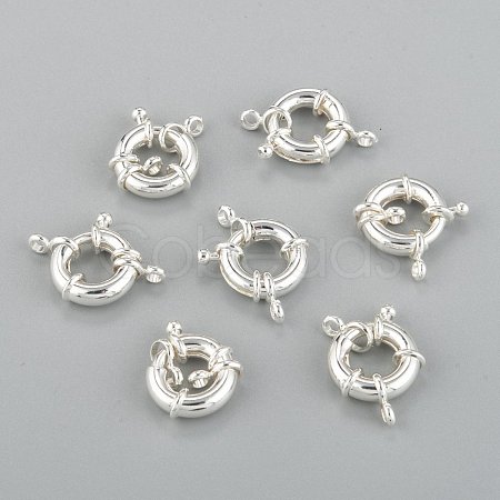 Rack Plating Brass Spring Ring Clasps KK-D399-B-S-NF-1