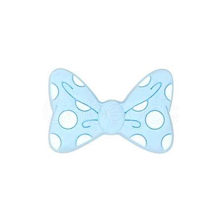 Bowknot Silicone Focal Beads SIL-SZC0003-13G-1