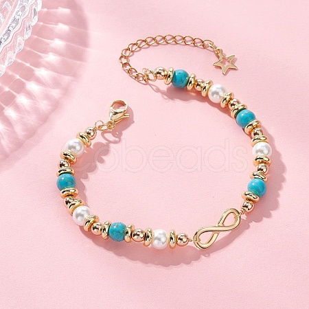 Infinity 304 Stainless Steel Link Bracelets BJEW-JB12799-02-1