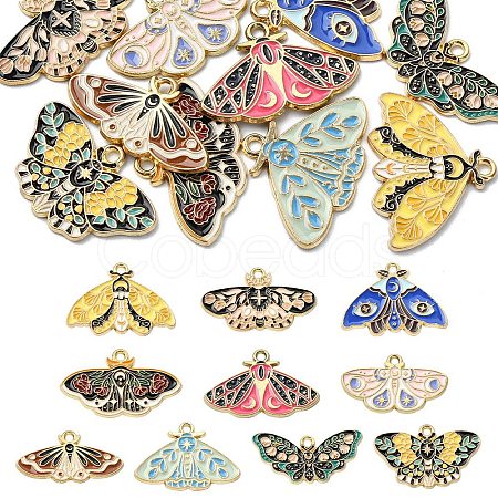10Pcs 10 Styles Alloy Enamel Pendants FIND-YW0004-76-1