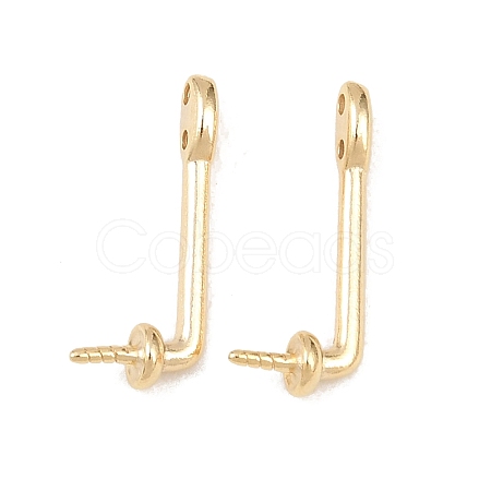 Brass Stud Earring Findings KK-C163-04G-1