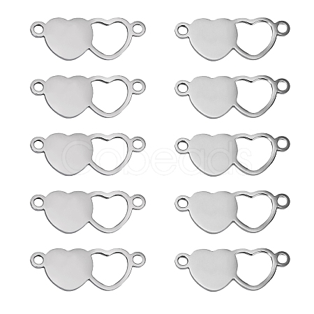 10Pcs Stainless Steel Connector Charms STAS-SZ0003-17A-1