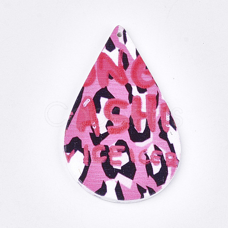 Printed Wooden Big Pendants LS-X-WOOD-S051-01N-1