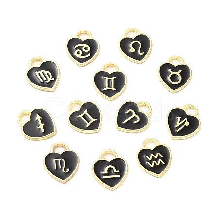 Alloy Enamel Charms ENAM-D046-01G-1