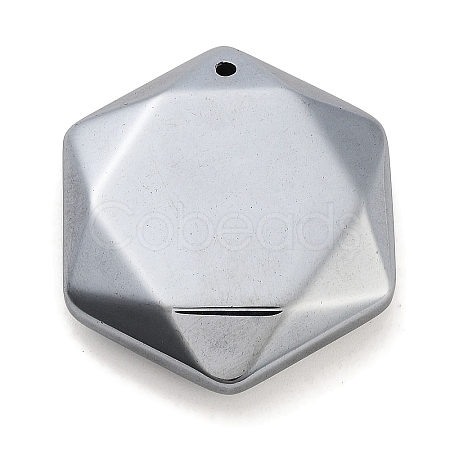 Electroplated Terahertz Stone Pendants G-P545-B01-P-1