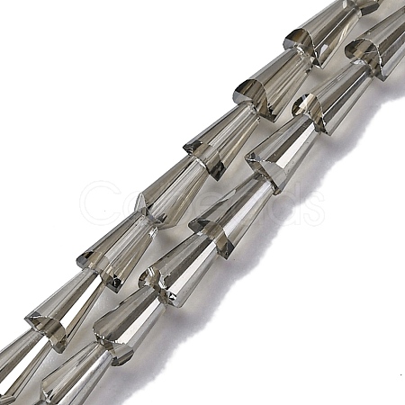 Transparent Electroplate Glass Beads Strands EGLA-H107-02A-PL01-1