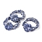 Natural Sodalite Multi-strand Stretch Bracelets, Flower, 2-1/8 inch~2-1/4 inch(5.5~5.8cm)