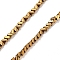 Synthetic Non-magnetic Hematite Beads Strands, Triangle, Golden Plated, 2x2~3x2.5~3mm, Hole: 0.6mm, about 206pcs/strand, 15.83''(40.2cm)