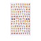 Nail Art Stickers Decals, Self Adhesive, for Nail Tips Decorations, Colorful, Letter Pattern, 122x76mm