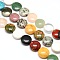 Natural & Synthetic Gemstone Beads Strands, Flat Round, 20x7~9mm, Hole: 1mm, about 20pcs/strand, 15.74 inch