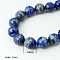 Natural Lapis Lazuli Beads Strands, Round, Royal Blue, 10mm