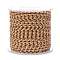 4-Ply Polycotton Cord, Handmade Macrame Cotton Rope, with Gold Wire, for String Wall Hangings Plant Hanger, DIY Craft String Knitting, Brown, 1.5mm, about 21.8 yards(20m)/roll