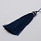 Nylon Tassels Big Pendant Decorations, Marine Blue, 95x10.5mm