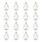 BENECREAT ABS Plastic Imitation Pearl Pendants, with Brass Findings, Teardrop, Real 18K Gold Plated, Real 18K Gold Plated, 17.5x10x10mm, Hole: 1.6mm, 40pcs/box