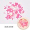 Paper Cabochons, Fashion Nail Art Decorations, Butterfly, Deep Pink, 3~5x5~7x0.1mm, 50pcs/box