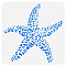 PET Hollow Out Drawing Painting Stencils, for DIY Scrapbook, Photo Album, Starfish Pattern, 30x30cm