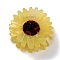 Cellulose Acetate(Resin) Claw Hair Clips, with Platinum Iron Findings, Sunflower, Light Khaki, 49x50.5x28mm