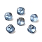 K9 Glass Rhinestone Cabochons, Pointed Back & Back Plated, Faceted, Square, Light Sapphire, 10x10x6mm