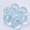 Transparent Acrylic Beads, Faceted, Round, Light Cyan, 8x8mm, Hole: 1.5mm, about 1770pcs/500g