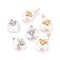 Natural Cultured Freshwater Pearl Pendants, with Brass Cubic Zirconia Cabochons, Long-Lasting Plated, Nuggets with Bees, Mixed Color, 11.5~18x15.5~23x5~8mm, Hole: 1.4mm