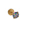 304 Stainless Steel Colorful Synthetic Opal Threadless Labrets For Women Men, Golden, 6x2mm, Pin: 1.2mm