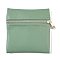 Imitation Leather Jewelry Storage Zipper Bags, for Earrings, Rings, Bracelets, Square, Dark Sea Green, 10x10x0.7cm