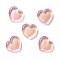 Transparent Resin Cabochons, with Glitter, Heart, PeachPuff, 18x19.5x6.5mm