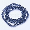 Electroplate Glass Beads Strands EGLA-A034-T4mm-A14-2