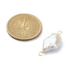 Natural Baroque Pearl Keshi Pearl Copper Wire Wrapped Connector Charms PALLOY-JF02085-01-4