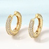 Brass Micro Pave Cubic Zirconia Hoop Earrings KK-CBA8324-24G-04-3