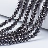 Electroplate Transparent Glass Beads Strands EGLA-A034-T8mm-UA08-1