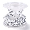 Eco-friendly Spray Painted Handmade Brass Box Chains KK-J276-17-P02-3