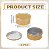 2Pcs Round Aluminium Tin Cans CON-LP0001-59-2