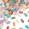 110Pcs 11 Colors Baking Paint and Golden Metal Enlaced Glass Beads DGLA-TA0001-66-3