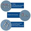 48Pcs Heart & Star & Moon & Geometric Alloy Stud Earring Findings PALLOY-PH0001-83LG-7