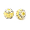 Bling Resin Rhinestone Flower Beads OACR-D310-01P-B-1