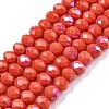 Electroplate Opaque Solid Color Glass Beads Strands EGLA-A044-P4mm-L21-1