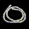 Electroplate Transparent Glass Beads Strands EGLA-K015-18Y-2