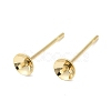 Brass Studs Earrings Finding KK-K383-01B-G-1