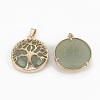 Natural Green Aventurine Pendants G-S292-10C-G-2
