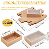 30Pcs Kraft Paper Jewelry Drawer Boxes CON-BC0007-22-2