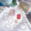 CHGCRAFT 36Pcs 3 Styles Alloy Open Back Bezel Pendants FIND-CA0006-07-4