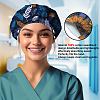 Cotton Adjustable Printed Bouffant Hats Working Caps for Women Men AJEW-WH0677-002-5