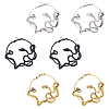 3 Pairs 3 Colors Alloy Snake Wrapped Ring Hoop Earrings for Women EJEW-AN0001-63-1