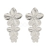 304 Stainless Steel Flower Stud Earrings for Women EJEW-U020-17P-1