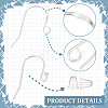 16Pcs 2 Styles 925 Sterling Silver Earring Hooks STER-ME0001-23-3