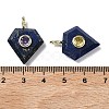 Natural Lapis Lazuli Faceted Pendants G-F819-03G-03-3