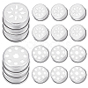 PandaHall Elite 40Pcs 2 Style Aluminium Screw Caps FIND-PH0008-98-1